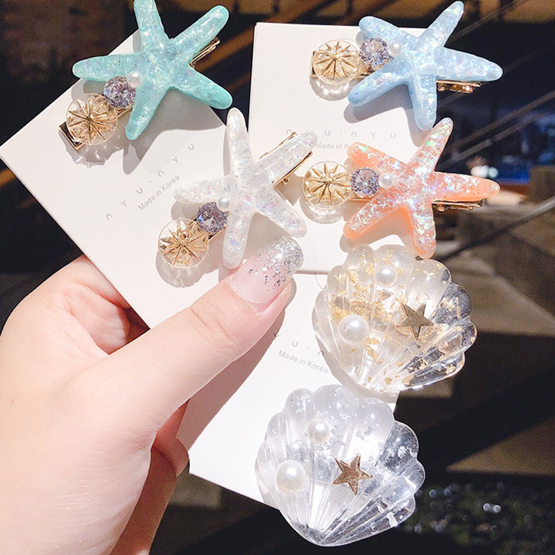 Elegant Starfish Hairpins for Girls - Summer Accessories