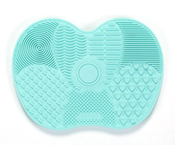 Silicone Brush Cleaning Mat - Small Apple Design