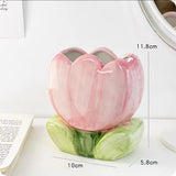 Ceramic Flower Pencil Holder for Desk Organization