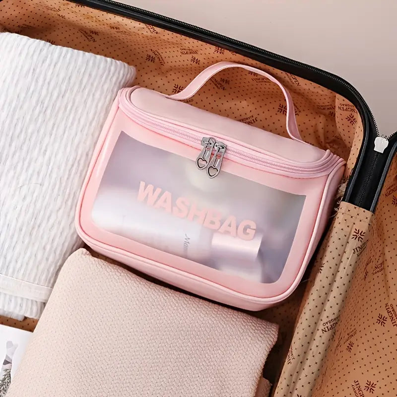 Translucent Portable Waterproof Toiletry Organizer Bag