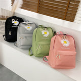 Daisy Print Backpack Set for Students (4 Pieces)