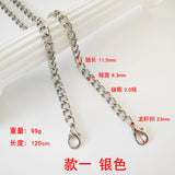 Metal Bag Chain with Woven Shoulder Strap