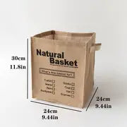 Natural Jute Foldable Desktop Organizer (1pc)