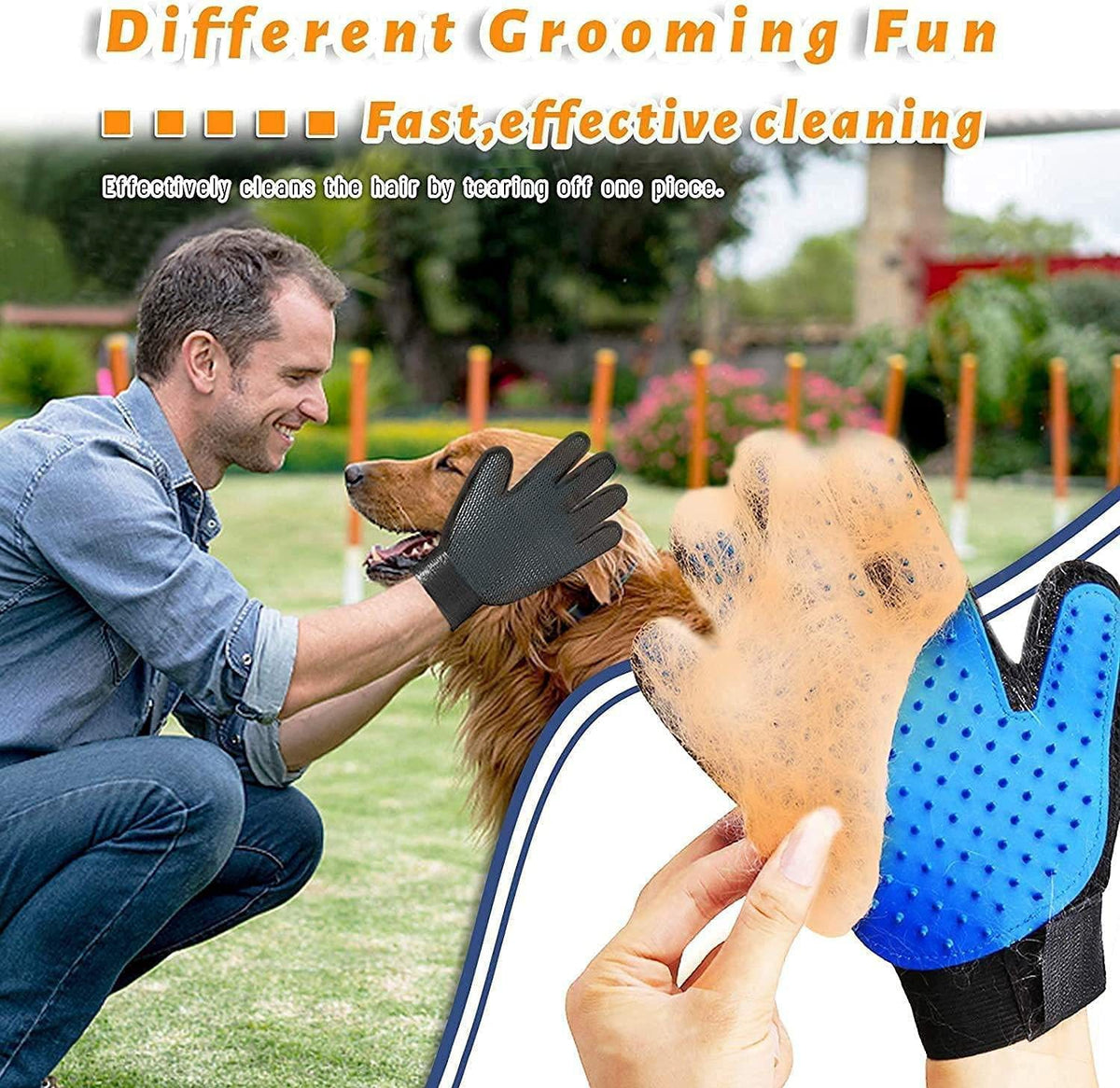 Pet Grooming Brush and Massage Glove for Cats