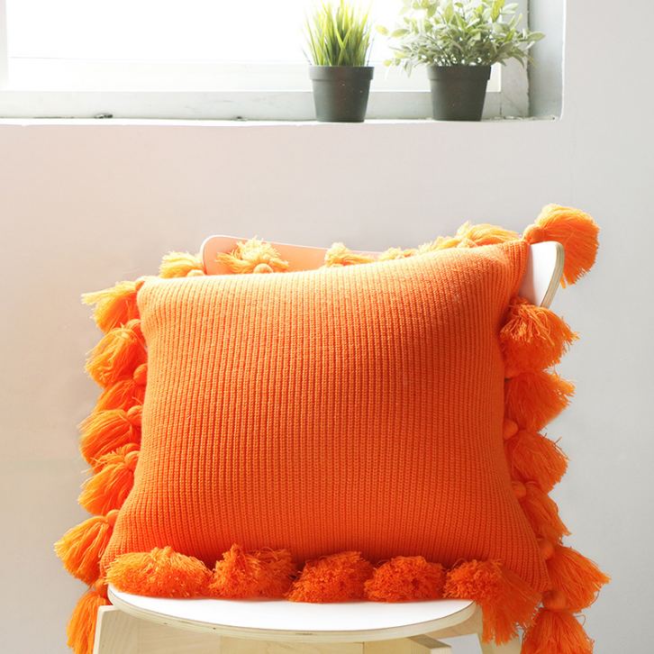 Knitted Lantern Ball Pillow Cover for Home Decor
