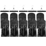 VARIPOWDER 10pcs Hair Extensions Hanger Bags Dust Proof Wig Storage Bag Portable Hair Extension Storage Bag Strong Holder Wigs Carrier Bags with Transparent Zip Up Closure - (Black)