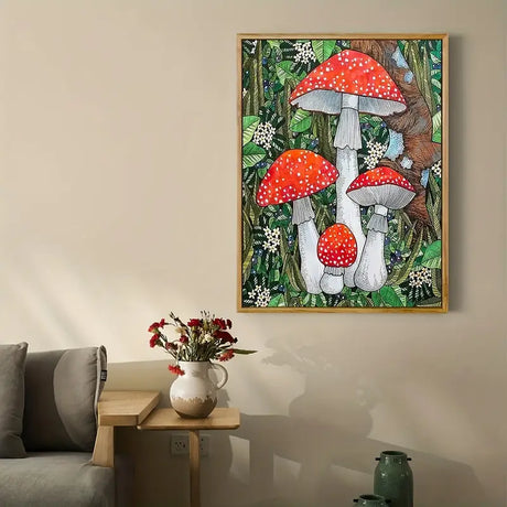 Red Mushroom DIY Diamond Painting Set for Home Decor