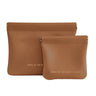 Duleylv 2 PCS Small Makeup Bag for Purse Portable Cosmetic Bags Mini Travel Essentials Coin Purse Lipstick Cosmetic Accessories Organizer Small Travel Kit Storage Pouch Brown