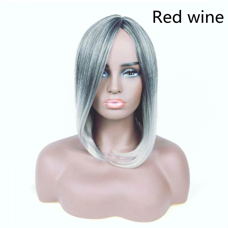 Gradient Long Straight Hair High-Temperature Wig