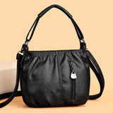 Retro Pleated Bucket Bag - Fashionable Shoulder Bag