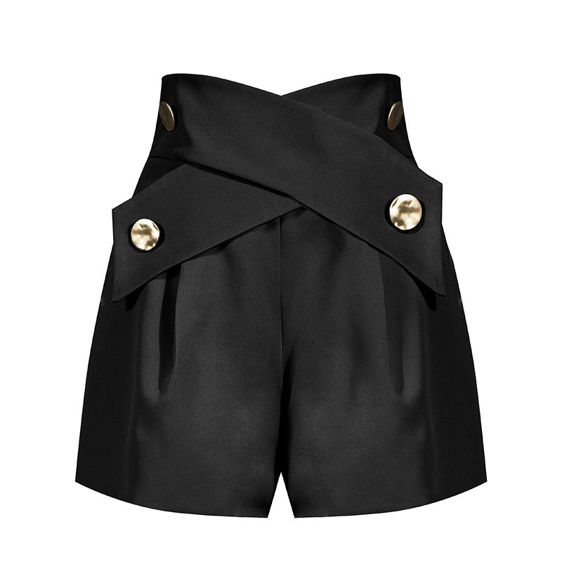 High Waist Casual Wide Leg Shorts