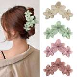 Large Flower Hair Clips for Women Flower Hair Claw Clips for Thick Hair Nonslip Hawaiian Hair clips Cute Jaw Clips Hair Accessories (dusty pink light brown light green brick red)