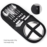 Camping Silverware Set - Portable Stainless Steel Utensils