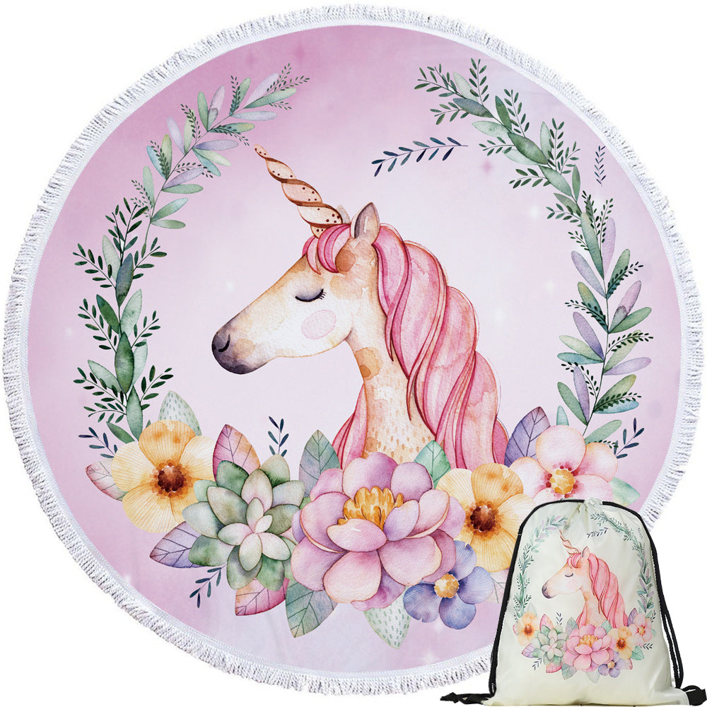 Round Beach Towel, Bath Towel, Yoga Mat