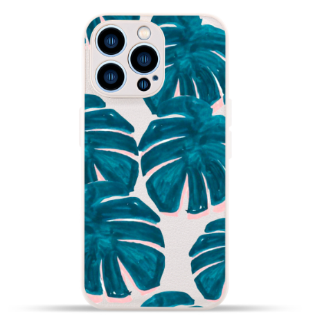 Blue Leaf Banana Leaf Phone Case