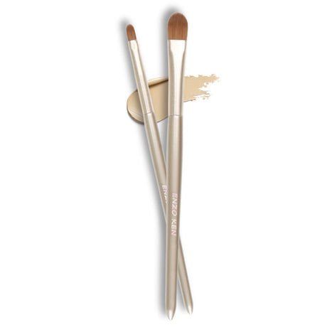 Flat Concealer Brush Under Eye & Lip Brush Set by ENZO KEN Small Concealer Brush Lipstick Brush Small Makeup Brush Small Flat Makeup Brush Under Eye Concealer Brush Mini Concealer Brush. E201MS