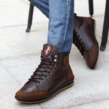 Autumn Winter Canvas High-Top Men's Casual Shoes