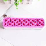Cosmetic Organizer Box with Silicone Makeup Brush Holder