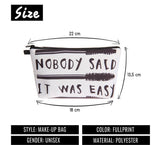 Eyelash Brush & Letter Print Makeup Bag Organizer
