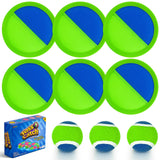 Ayeboovi Toss and Catch Ball Game Outdoor Toys for Kids Games 6 Paddle 3 Balls Pool Beach Yard Lawn Camping Toys Age 3 4 5 6 7 8 9 10+ Year Old Valentines Day Gift Easter Basket Stuffers