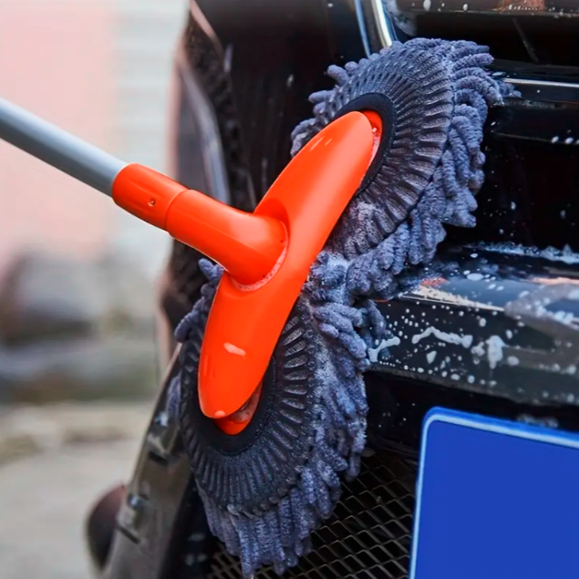 Soft Bristle Double-Headed Car Cleaning Brush with Handle