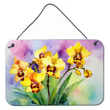 Orchids in Watercolor Wall or Door Hanging Prints