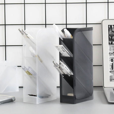 Multi-Functional Desk Organizer with Slanted Pen Holder