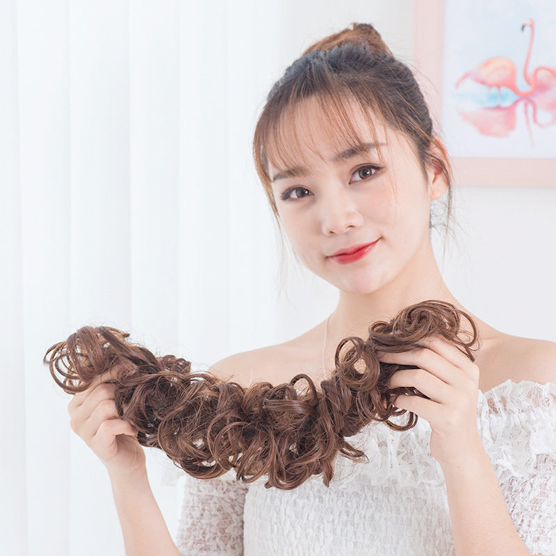Curly Hair Bun Maker with Worm Wig Accessories