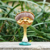 Mushroom Goblin Statue - Miniature Resin Garden Decor