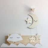 Nordic Home Decor Eyelash Moon Creative Pendant