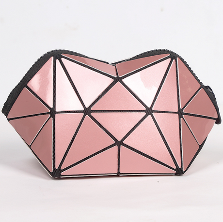 Geometric Cosmetic Bag for Women - Lightweight Travel Organizer