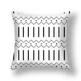 Black Geometric Line Pillowcase for Home Office 18x18"