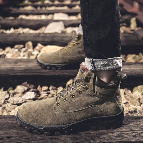 Men's Waterproof Leather Hiking Boots for Fall/Winter