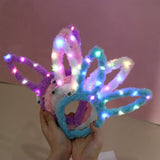LED Bunny Ears Headband - Plush Hair Accessories