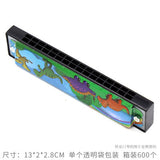 Wooden Painted Harmonica for Kids - 16 Holes Educational Toy