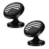 Yonput Pack-2 Car Phone Holder 360° Rotation Adjustable American Flag Cell Phone Mount Aluminum Alloy Portable Super Suction Mobile Phone Holder for Dashboard All Smartphones (Black)