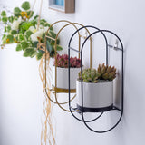 Ceramic Succulent Planter Set with Iron Stand