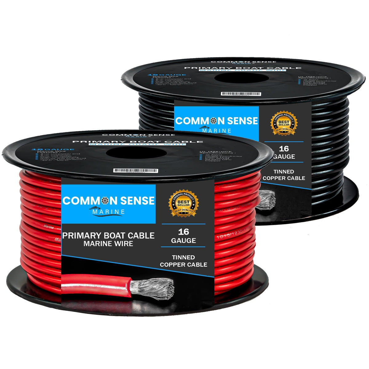 16 Gauge Primary Boat Cable - 30 ft Marine Grade Wire Tinned Oxygen-Free Copper - 16 AWG UL 1426 Standard PVC Wire for Boat Automotive Speakers Camper & Trailers