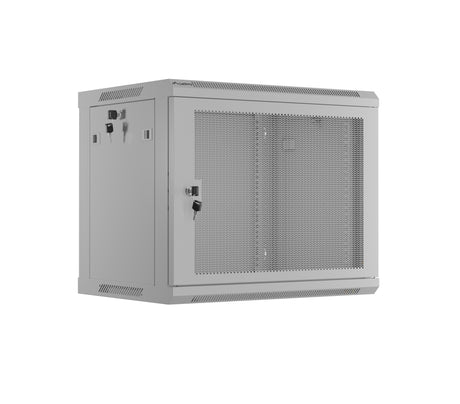 Lanberg Wall Rack 19'' with Perforated Door 4U 45cm Grey FLAT PACKED