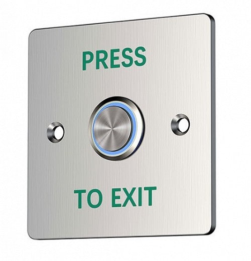 Zudsec Button Door Release Waterproof With Blue Light ZDBT-701BWL