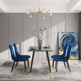 Black Modern Kitchen Dining MDF Table For Smart Home