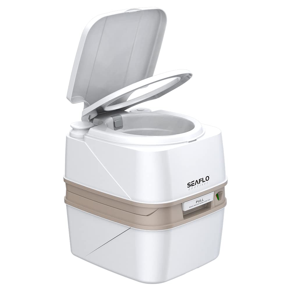 SEAFLO Portable Toilet for RV Boat and Camping (4.8 Gallon - Premium Ver.)