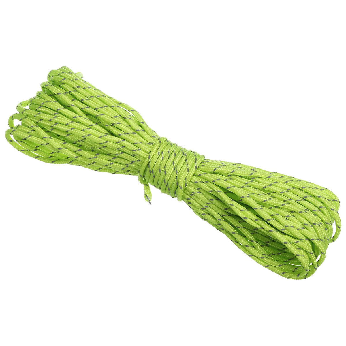 PATIKIL 65 Feet Reflective Guyline Camping Paracord 3mm Tent Cord Guyline Rope Nylon Paracord Rope for Camping Tent Tarp Hiking Fluorescent Green (20M)