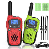 Walkie Talkies for Adults- WokTok Long Range Two Way Radio for Camping Hiking Hand Held Hiking Accessories Camping Gear Xmas Birthday Gift for KidsSOS SirenNOAA Weather Alert2 Radios