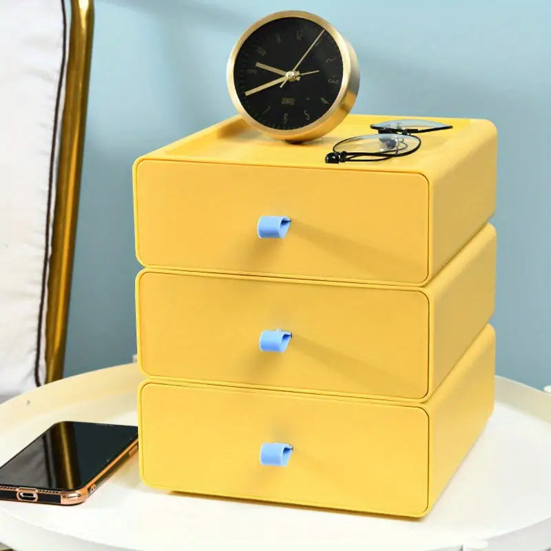 Stackable Plastic Desktop Storage Box for Home Office