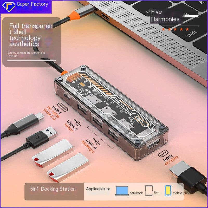 Type-C USB Hub Multi-Function Dock with HDMI