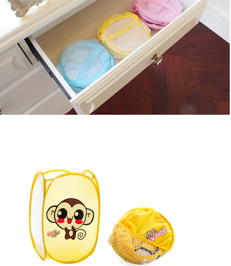 Customizable Cartoon Laundry Basket for Kids Storage