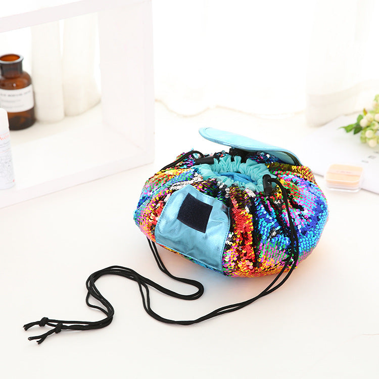 Reversible Sequin Makeup Bag - Mermaid Storage Pouch