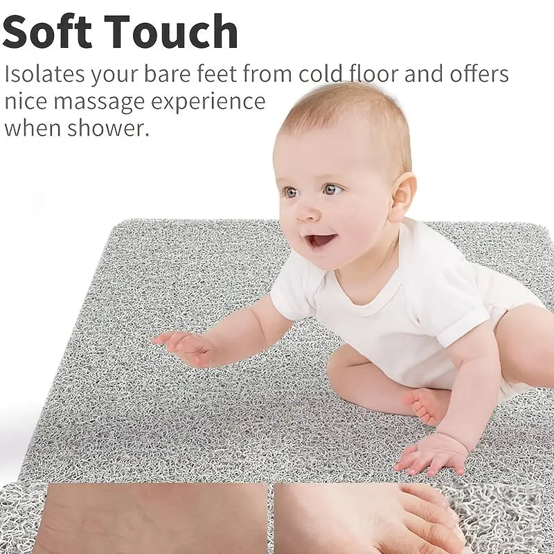 Non-Slip PVC Floor Mat for Home - Solid Color