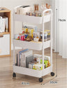 3-Layer Rolling Utility Cart for Kitchen & Bathroom Storage
